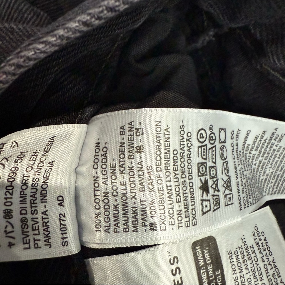 NWT Levi's 94 Baggy Jean Open Mind Straight Washed Black‎ 29 x 31 Streetwear - Picture 10 of 12